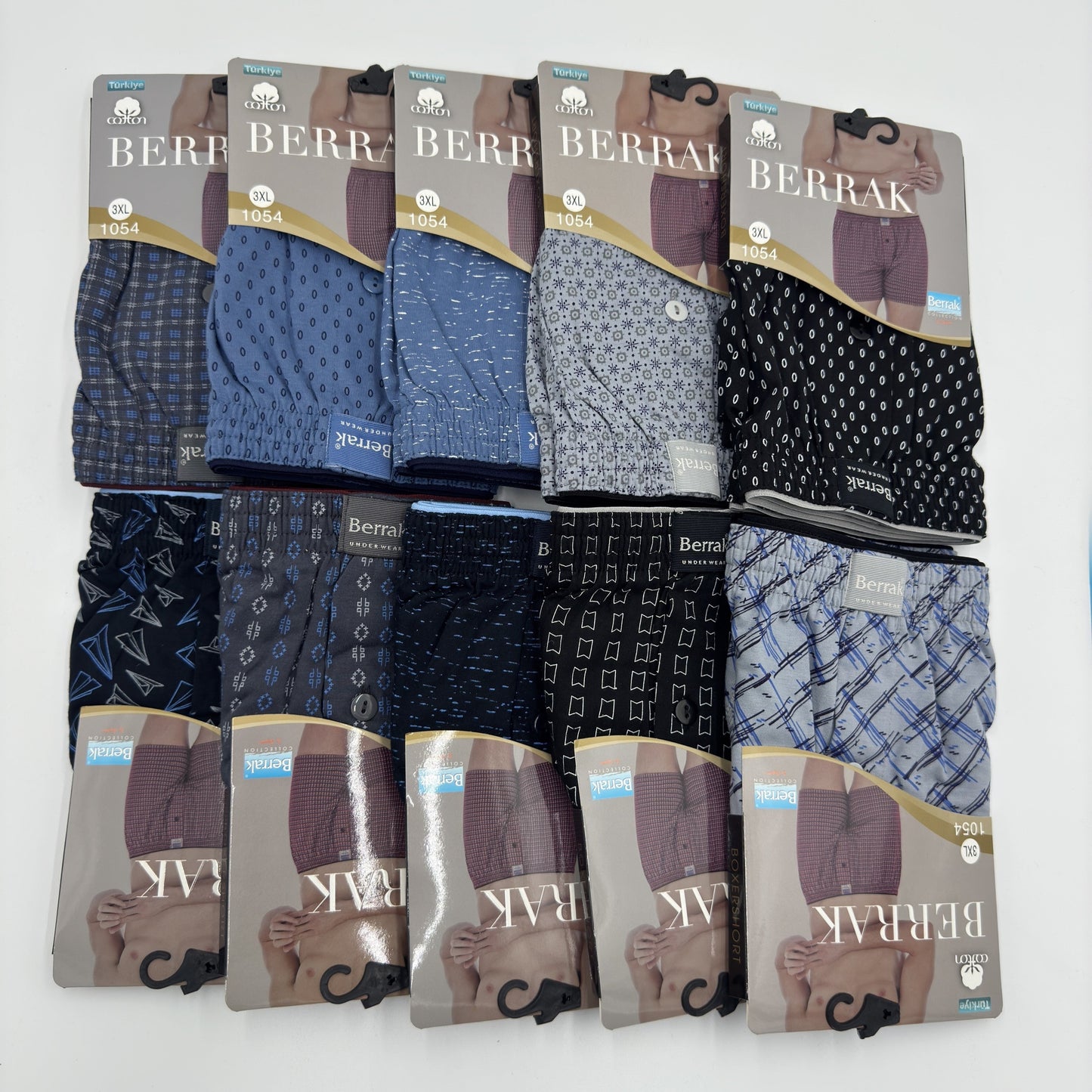 10er-Pack Baumwoll Boxershorts Designmix
