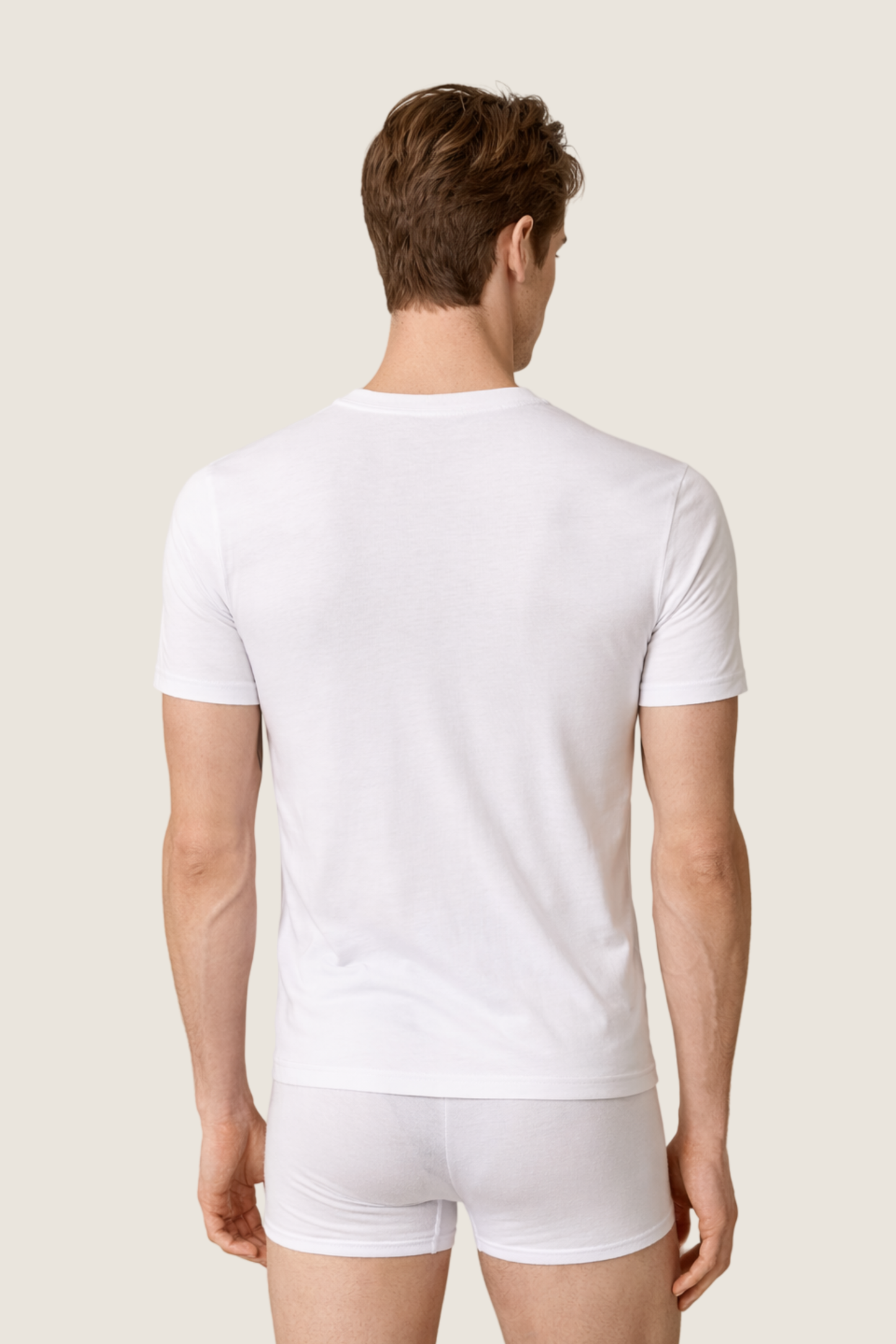 Baumwoll Unterhemd O-Ausschnitt