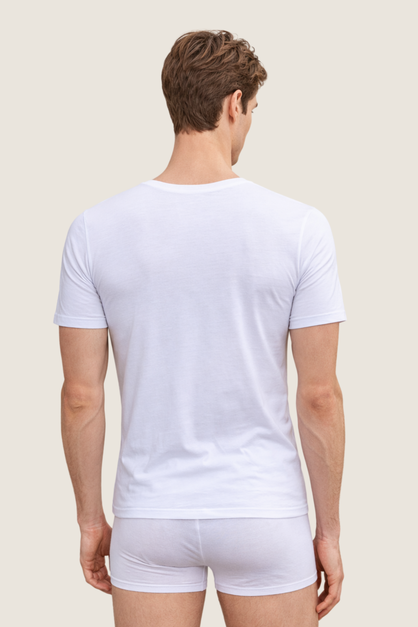 Baumwoll Unterhemd V-Ausschnitt