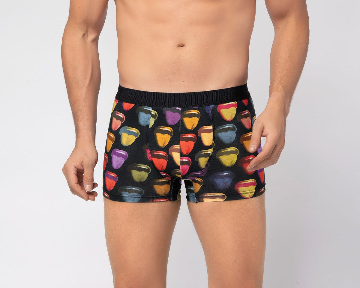 Men's Boxer Shorts in Colorful Skull Motif