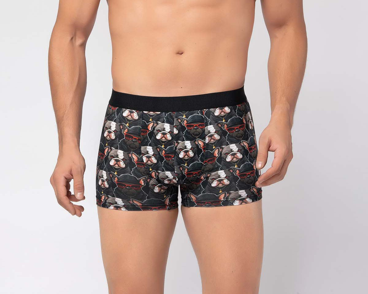 Baumwoll Boxershorts Bulldoggenmotiv