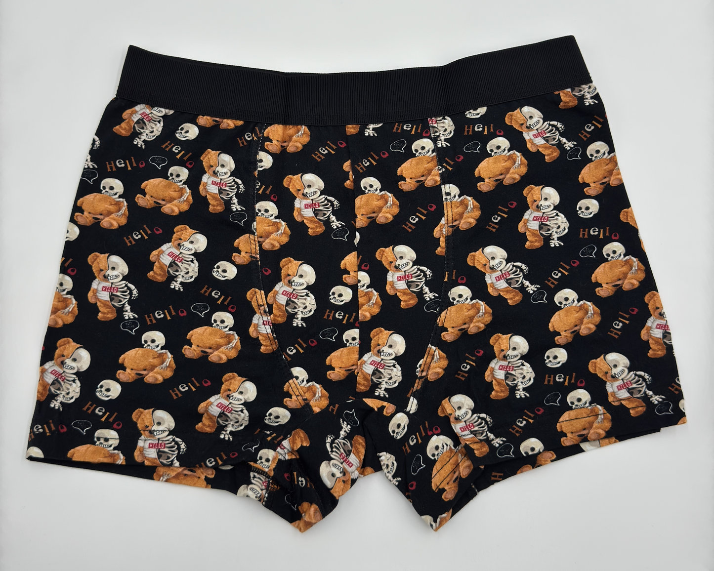 Baumwoll Boxershorts Bärenskelettmotiv