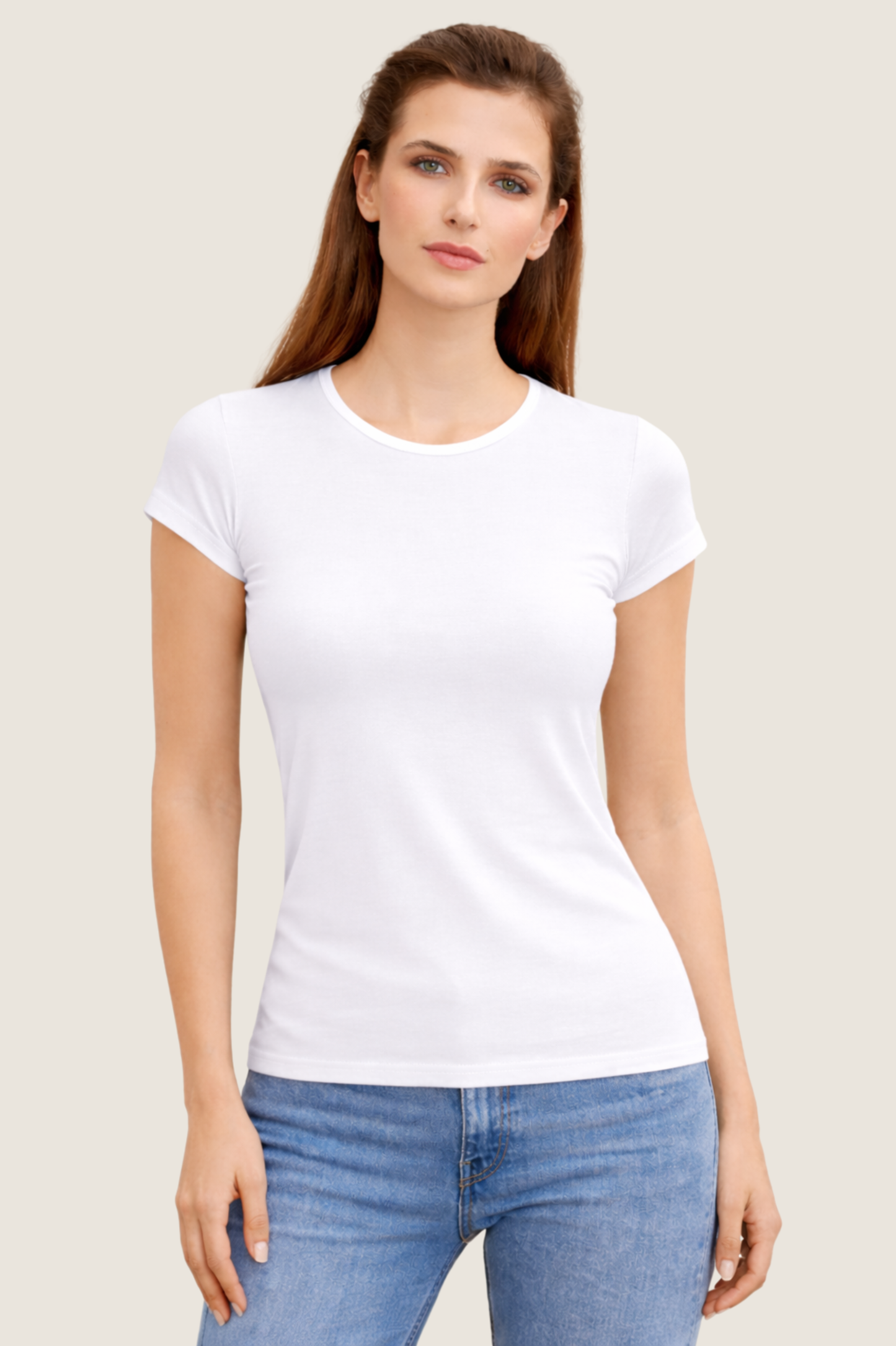 Baumwoll Unterhemd O-Ausschnitt