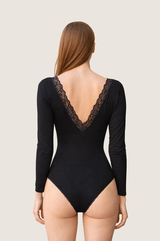 Viskose Body mit Spitze