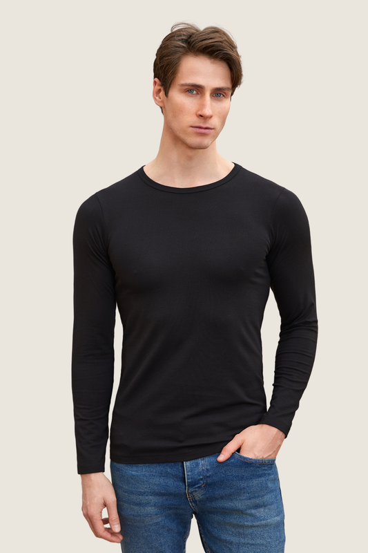 Baumwoll Unterhemd O-Ausschnitt