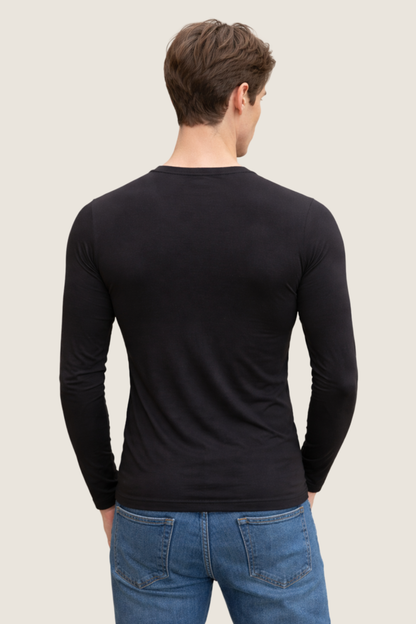 Baumwoll Unterhemd O-Ausschnitt