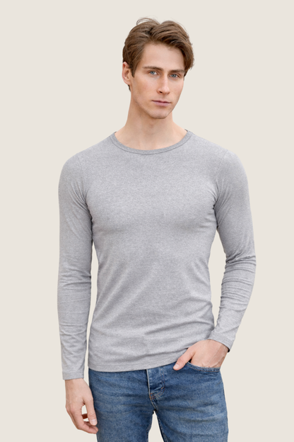 Baumwoll Unterhemd O-Ausschnitt