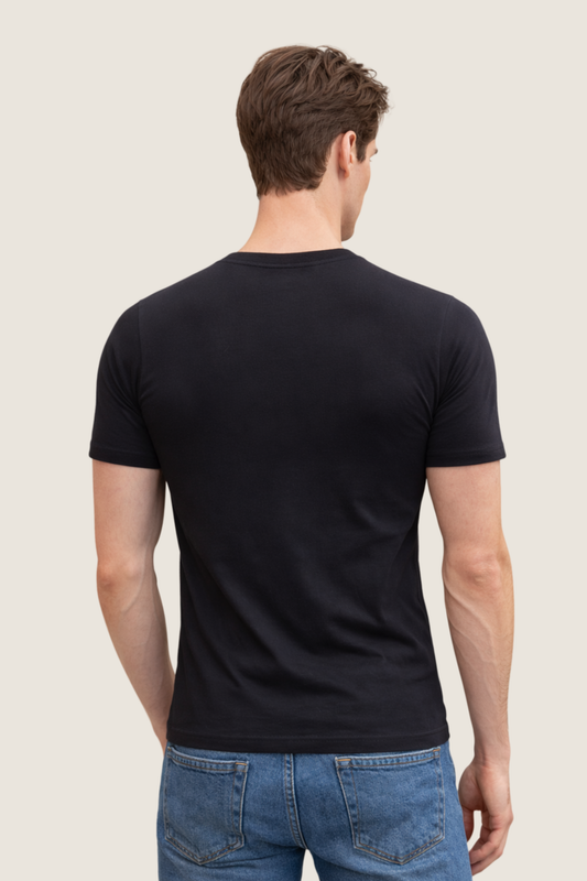 Baumwoll Unterhemd O-Ausschnitt