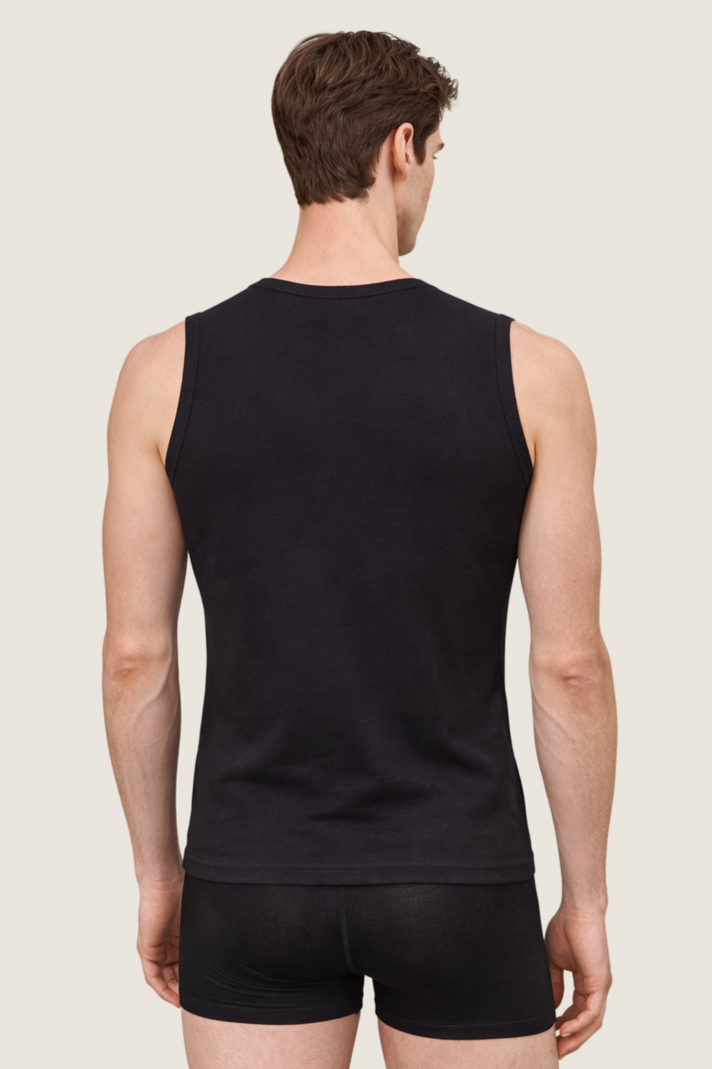 Baumwoll Tanktop Ribana O-Ausschnitt