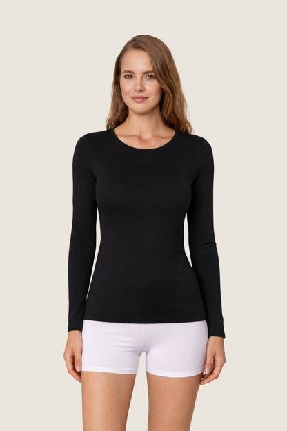 Baumwoll Unterhemd O-Ausschnitt