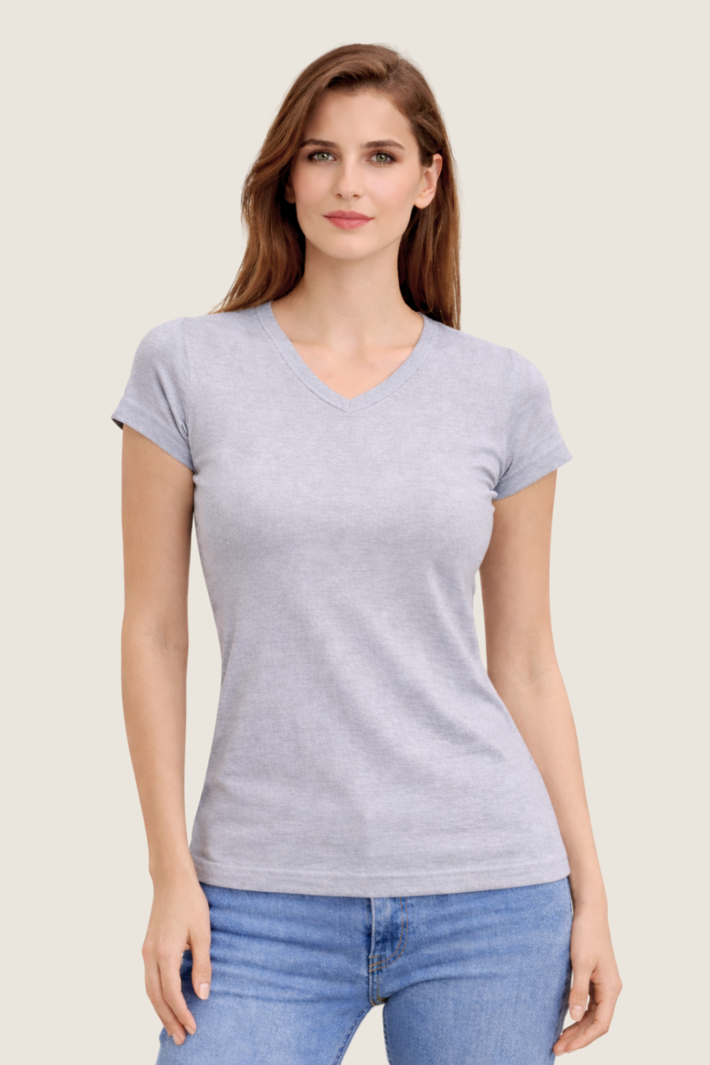 Baumwoll Unterhemd V-Ausschnitt