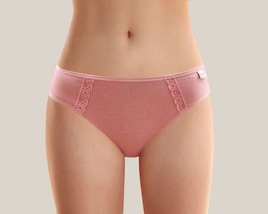 Damen Slip mit Spitze in verschiedenen Farben