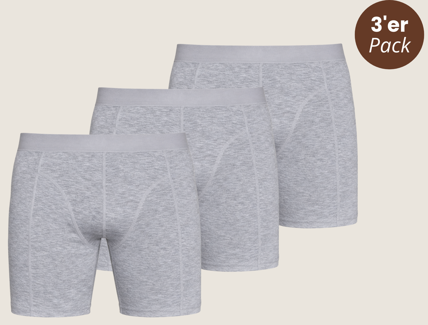 3er-Pack Baumwoll Boxershorts extra lang