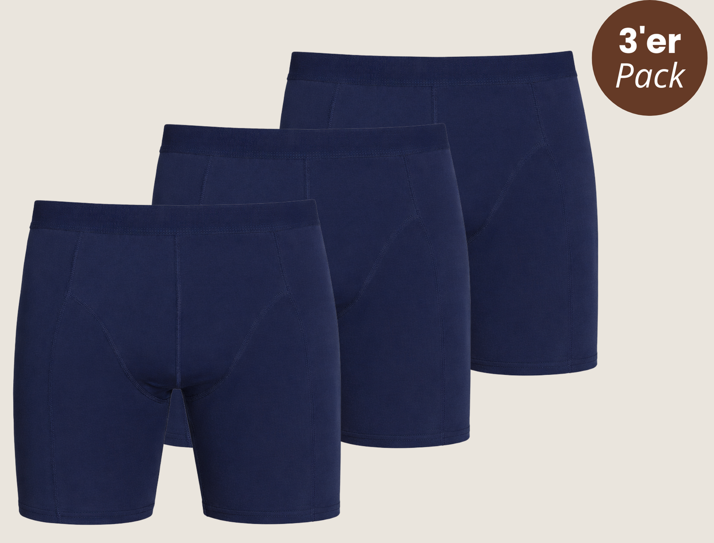 3er-Pack Baumwoll Boxershorts extra lang
