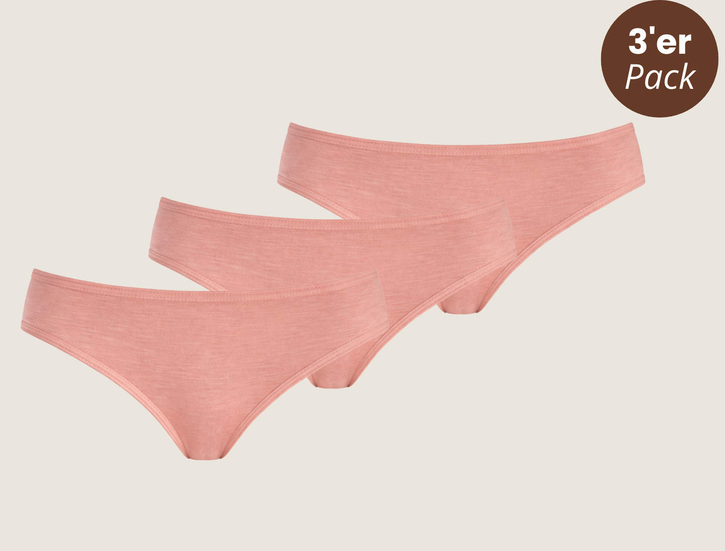 3er-Pack Viskose Slip