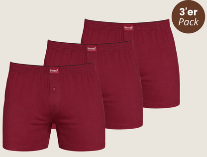 3er-Pack Baumwoll Boxershorts lang