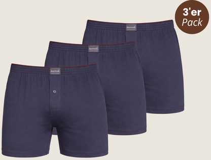 3er-Pack Baumwoll Boxershorts lang