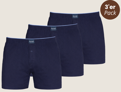 3er-Pack Baumwoll Boxershorts lang