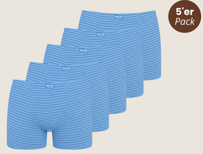 5er-Pack Baumwoll Boxershorts Streifenmuster
