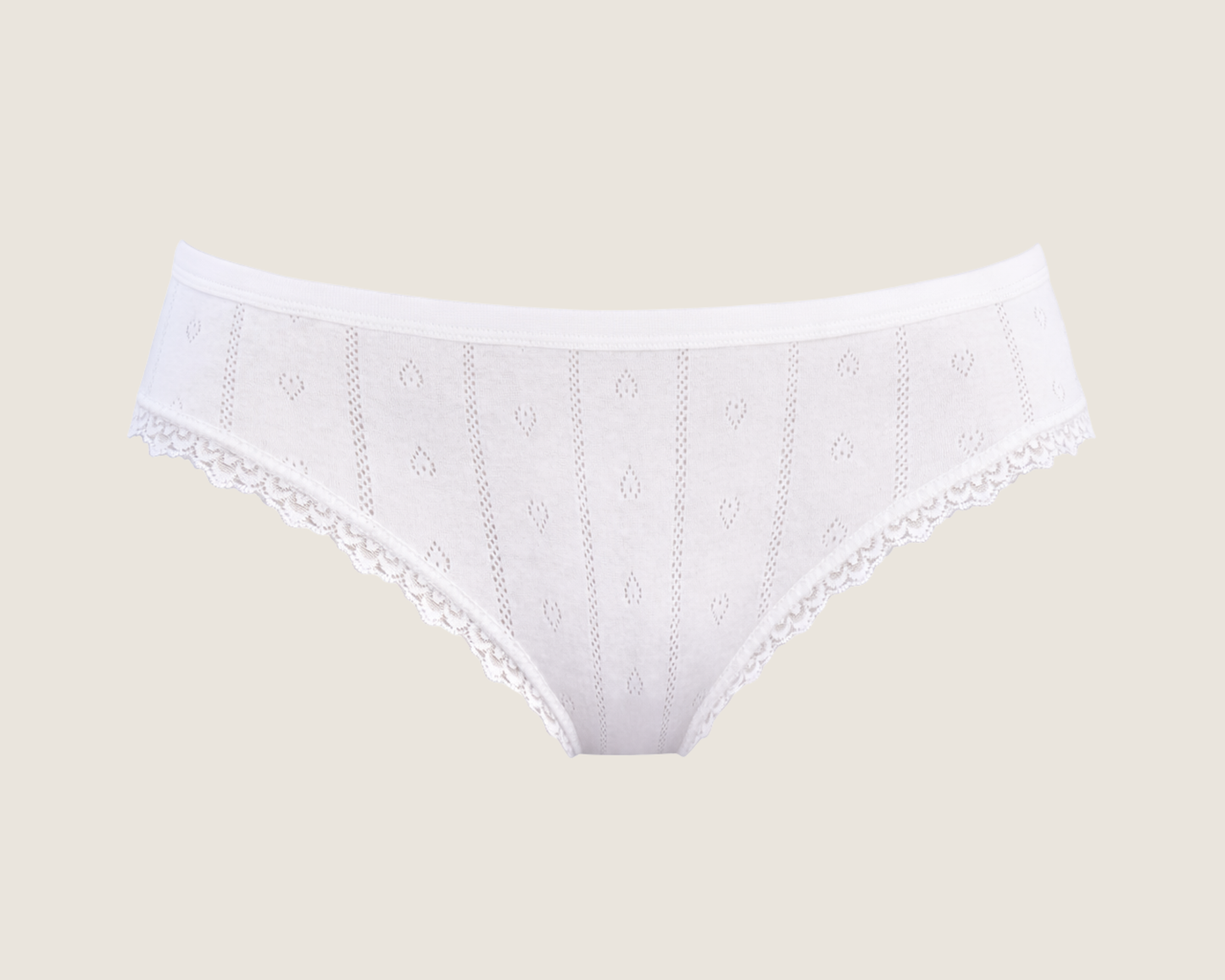 Baumwoll Slip mit Spitze