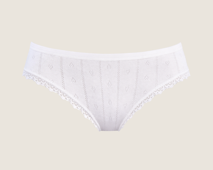 Baumwoll Slip mit Spitze