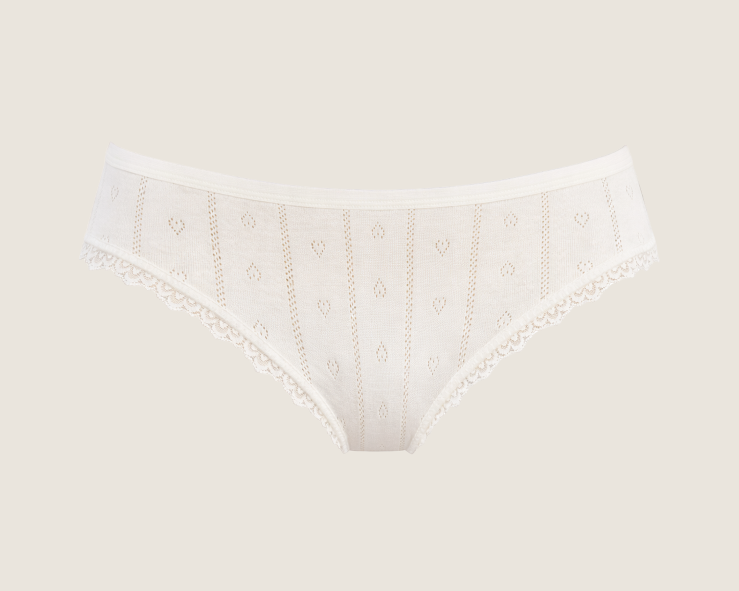 Baumwoll Slip mit Spitze