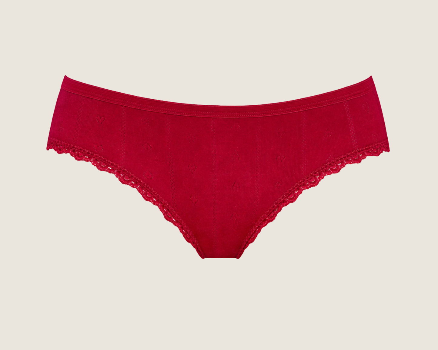 Baumwoll Slip mit Spitze