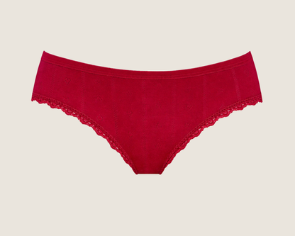 Baumwoll Slip mit Spitze