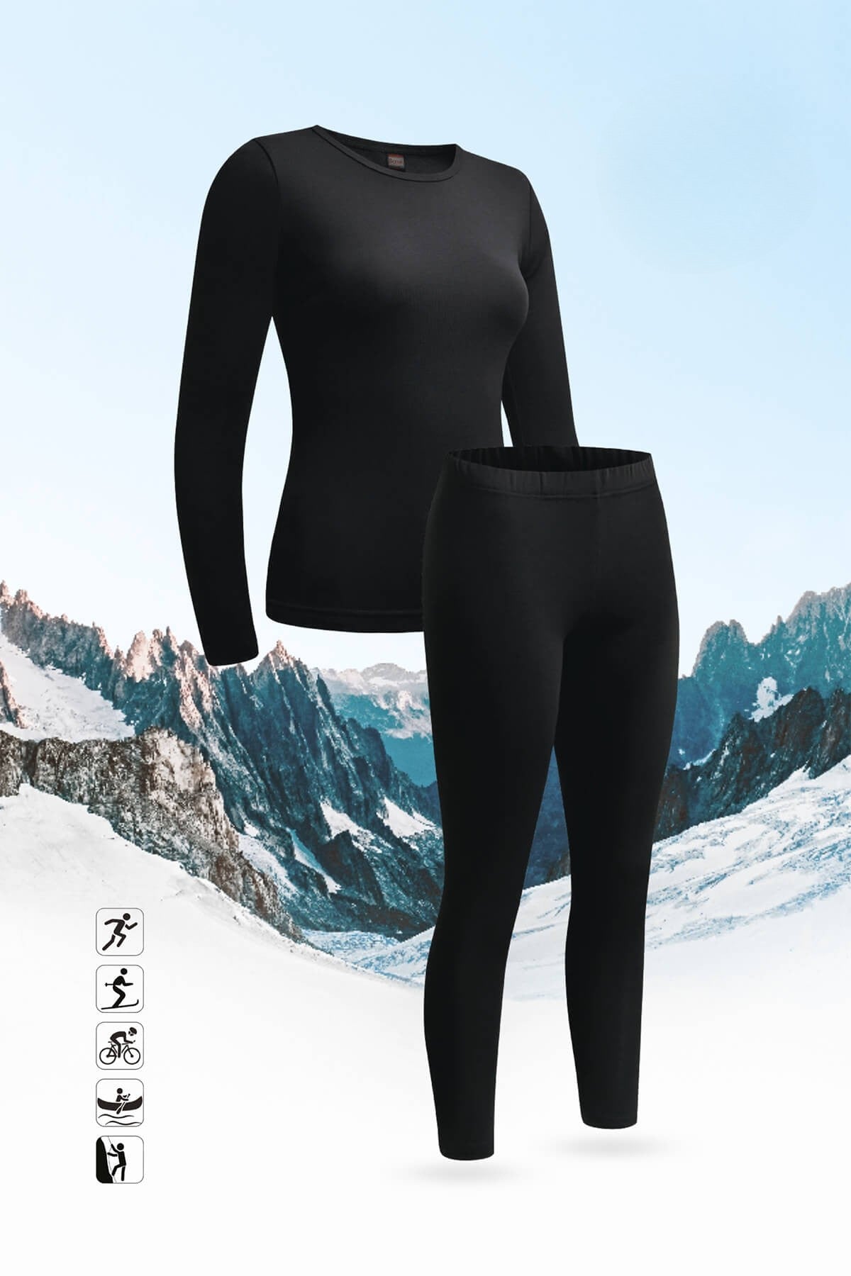 Damen Thermounterwäsche in schwarz