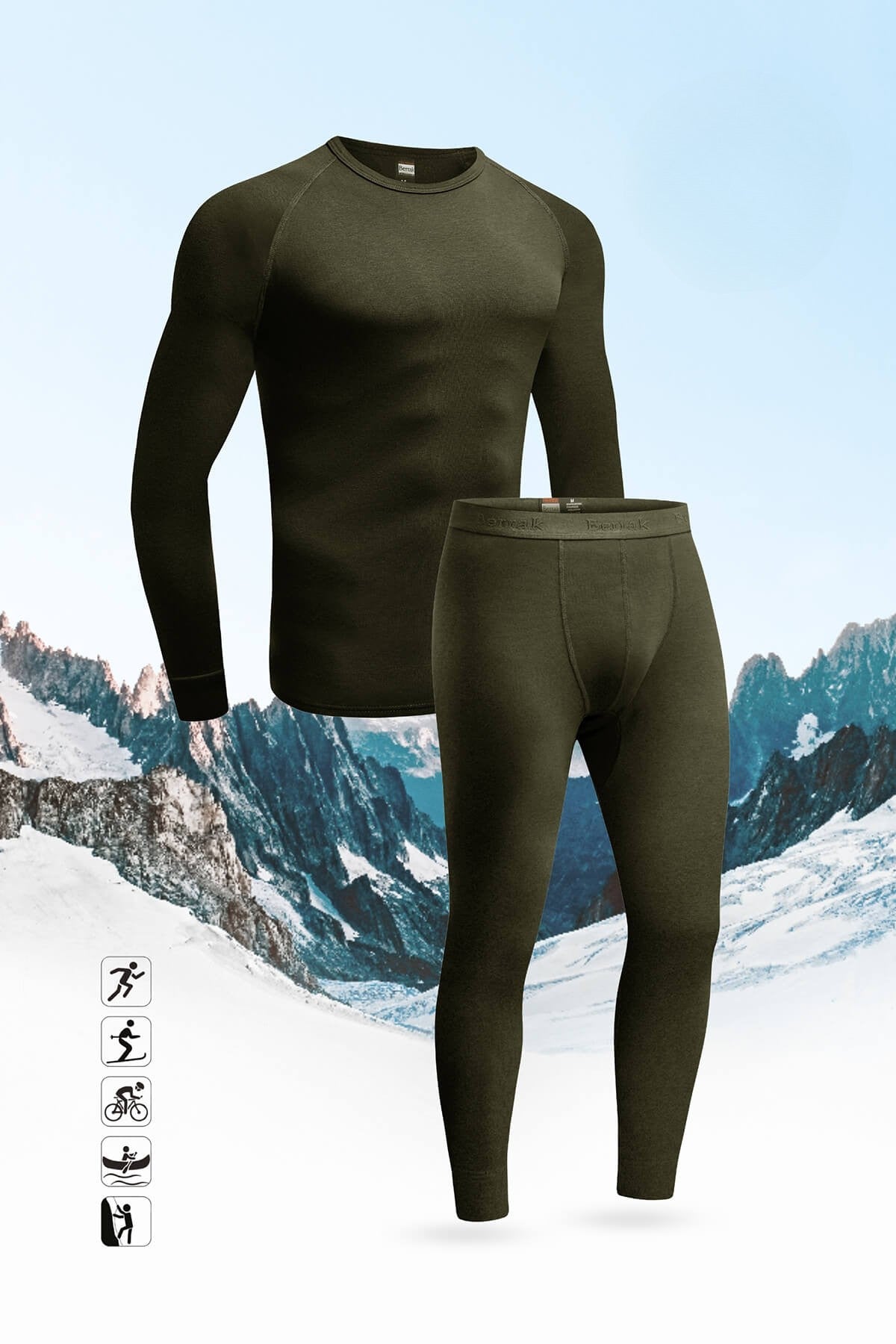 Herren Thermounterwäsche in anthrazit & schwarz