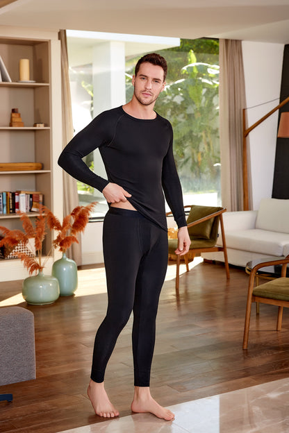 Herren Thermo-Pants in schwarz, anthrazit & cremeweiß