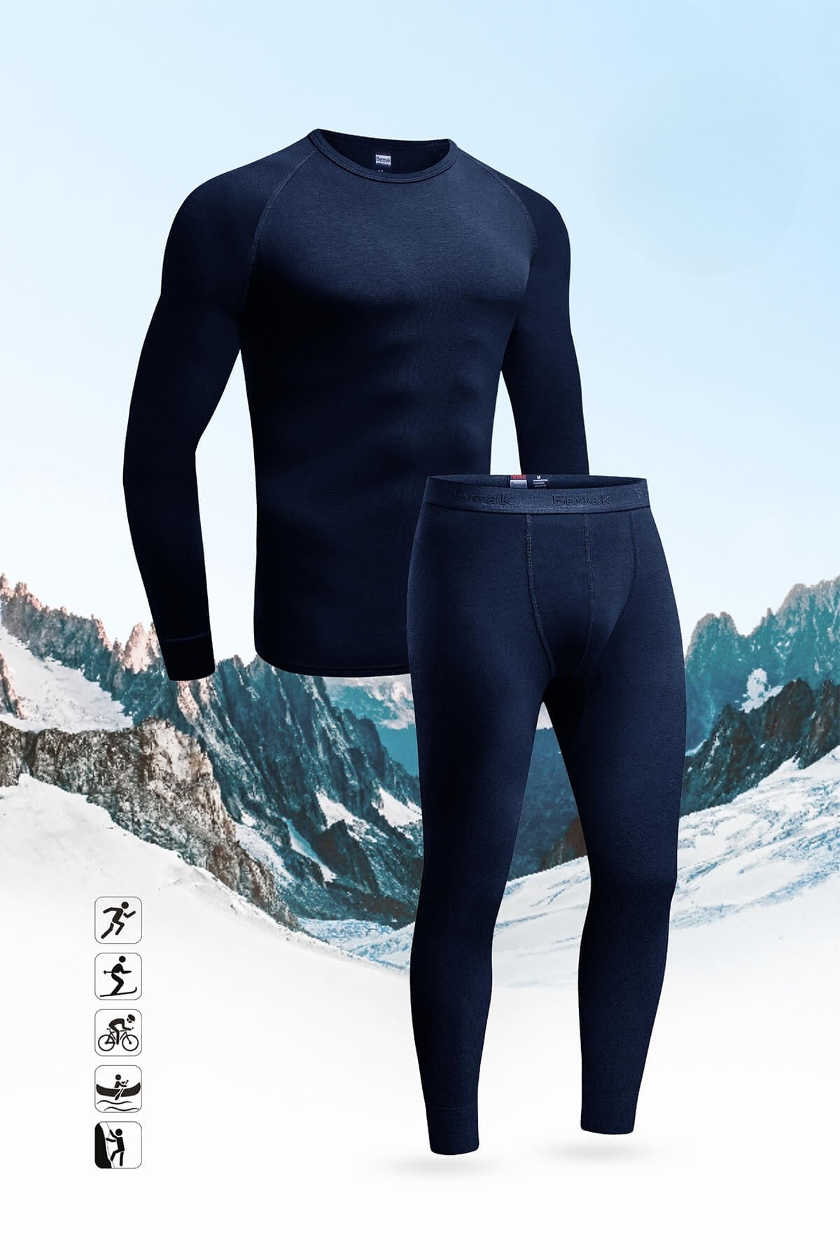 Herren Thermounterwäsche in anthrazit & schwarz