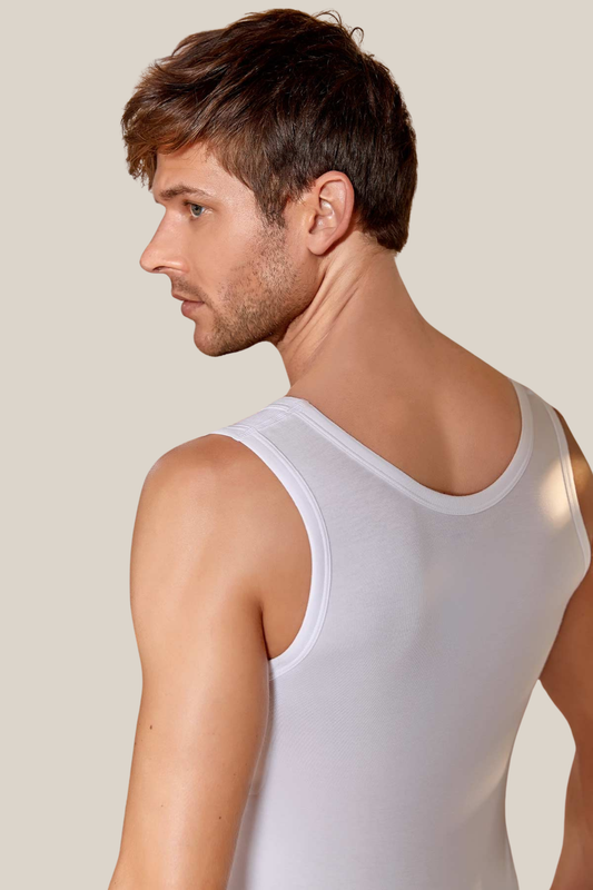 Herren Unterhemd Classic in weiß 100% Baumwolle