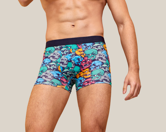 Baumwoll Boxershorts Totenkopfmotiv