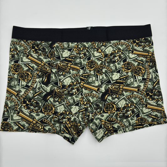 Special Herren Boxer-Shorts Dollar & Gun Style 95% Baumwolle