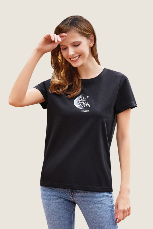 Baumwoll T-Shirt Design Moon