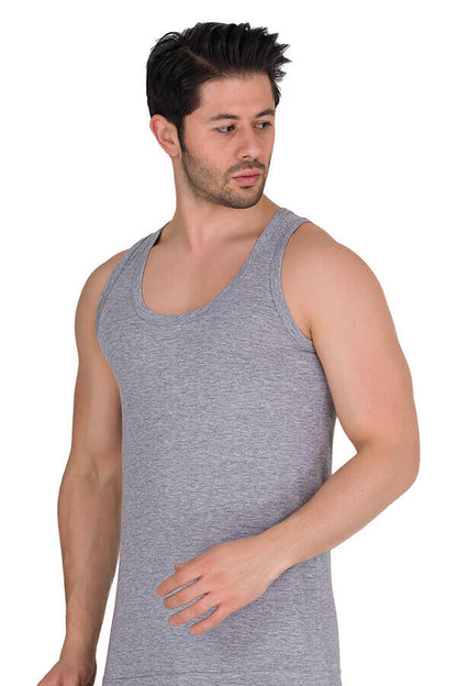 Herren Tanktop in weiß, schwarz & hellgrau 95% Baumwolle