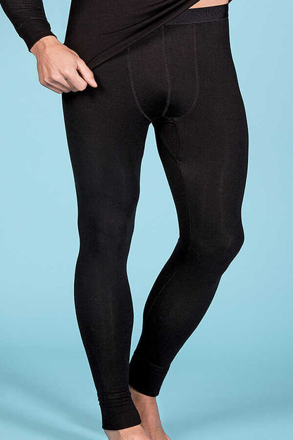 Herren Thermo-Pants in schwarz, anthrazit & cremeweiß