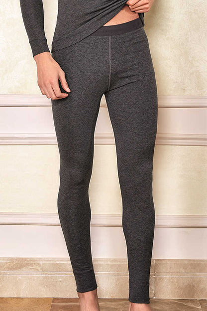 Herren Thermo-Pants in schwarz, anthrazit & cremeweiß